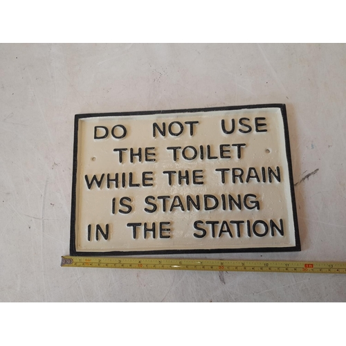 146 - Cast iron Railway interest sign