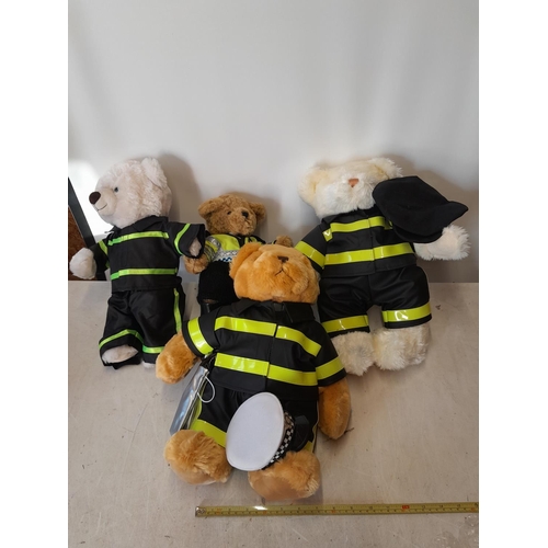 179 - Collection of Police themed teddy bears : 1 x Lindon, 1 x Rose & 1 x Build a Bear