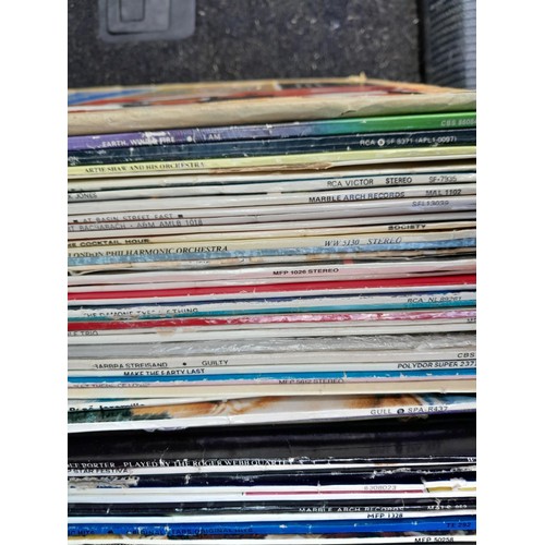 213 - Array of mixed themed vinyl records some 1970s commercial pop included