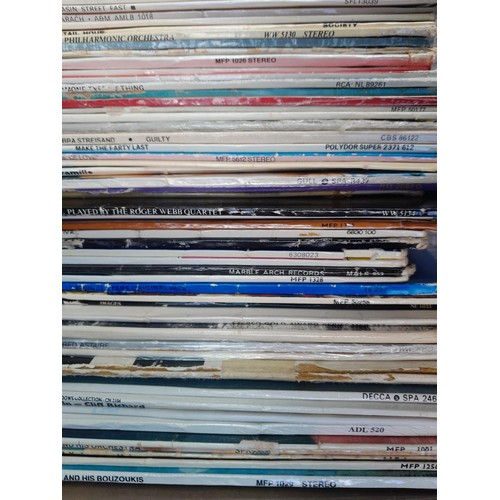 213 - Array of mixed themed vinyl records some 1970s commercial pop included