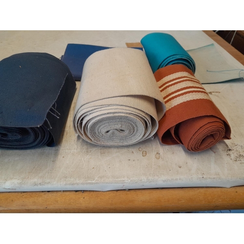 16 - 4 x rolls of cotton fabric suitable for edging