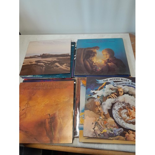 31 - 17 x vinyl record albums : Gary Moore, Moody Blues etc.