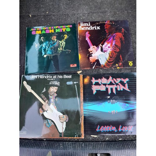 40 - 9 x  vinyl record albums : Hendrix, Head East,  Humble Pie , Heavy Pettin' , Murray Head, Headstone