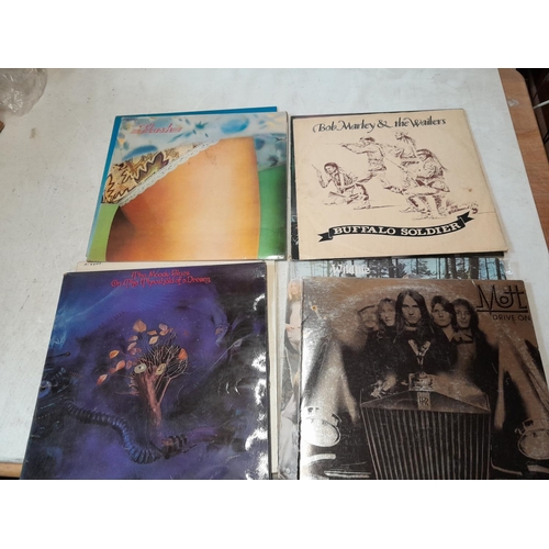 51 - 12 x vinyl record albums : Frank Zappa , The Firm , Flash self titled GF, Mott the Hoople Wildlife p... 