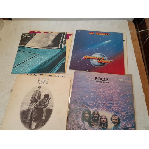 56 - 12 x vinyl record albums : FM Tough it Out & Aphrodisiac, Peter Gabriel, Foghat, Foot in Cold Water,... 