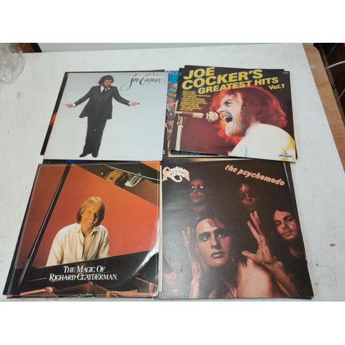 65 - 12 x vinyl record albums : Joe Cocker, Phil Collins, Creed, Couchois (rare  US press), Steve Harley,... 