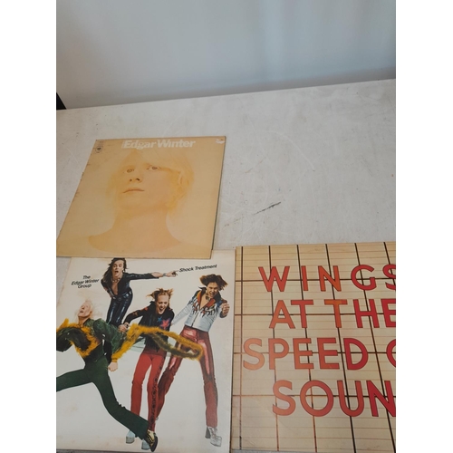 68 - 7  x vinyl record albums : Wings, 2 x Edgar Winter, Colin Wilson Cloudburst record good condition sl... 