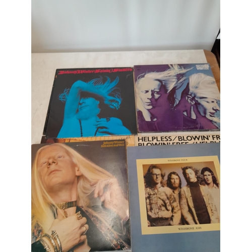 73 - 12 x vinyl record albums : Bill Wyman, Johnny Winter  Second Winter GF 3 sides records in good order... 