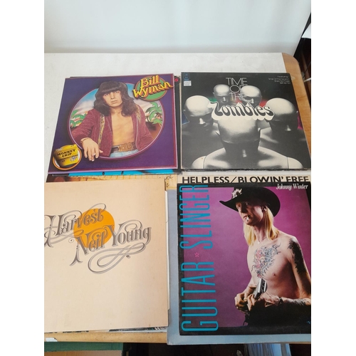 73 - 12 x vinyl record albums : Bill Wyman, Johnny Winter  Second Winter GF 3 sides records in good order... 