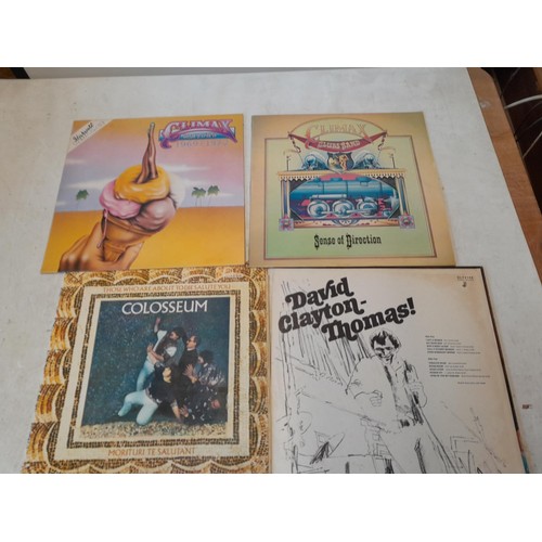 76 - 6 x vinyl record albums : White Snake, Climax Blues Band, David Clayton Thomas self titled, Colosseu... 