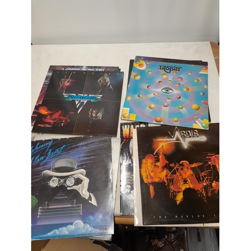 80 - 12 x vinyl record albums : Todd Rundgren, 2 x Vinnie Vincent Invasion (KISS interest), Wally, Van Ha... 