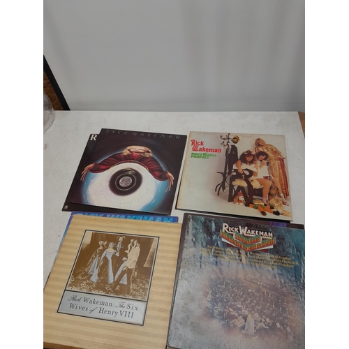 81 - 8 x vinyl record albums : Rick Wakeman : VI wives Stereo press NOT QU