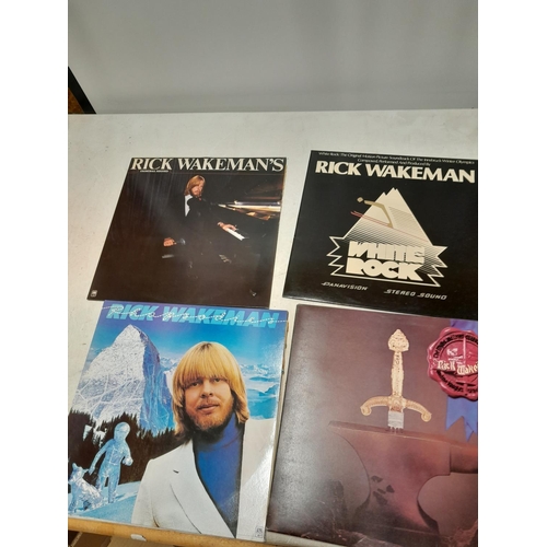 81 - 8 x vinyl record albums : Rick Wakeman : VI wives Stereo press NOT QU