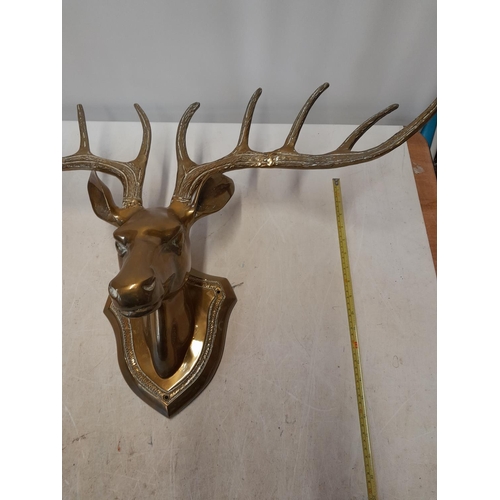 83 - Large brass deers head