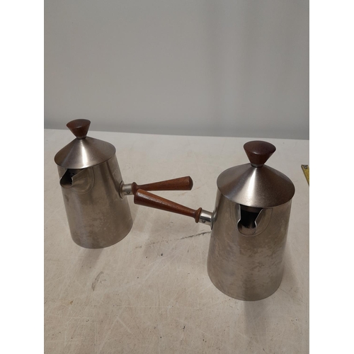 85 - Vintage Old Hal stainless stell two piece coffee set designed by Robert Welch