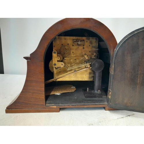 94 - Early 20th century walnut cased mantle clock