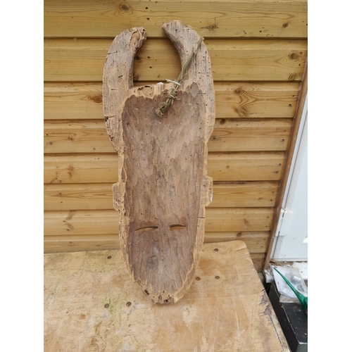 104 - Late 19th / early 20th century carved wooden West African mask