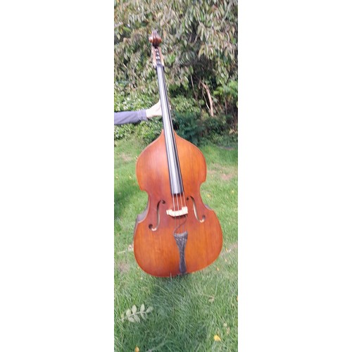 114 - Carlo Giodano double bass with bow and stand