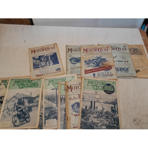 133 - The Motor Cycle and other motorcycling related magazines from the 1930s & 1940s  approx 7 KG