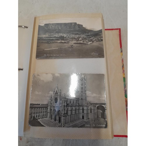 168 - Postcards : approx 188 foreign and British multithematic cards in a photograph album, condition vari... 