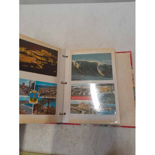 168 - Postcards : approx 188 foreign and British multithematic cards in a photograph album, condition vari... 