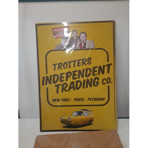 195 - Vintage STYLE painted advertising sign 70 cms x 50 cms :