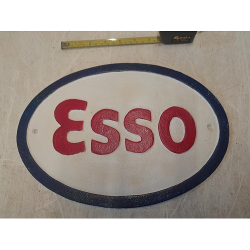 225 - Cast iron oval ESSO sign