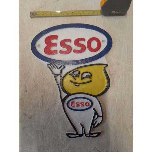 227 - Cast iron ESSO advertising sign