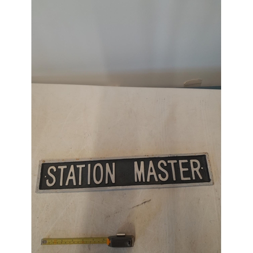 229 - Cast iron Station Master sign