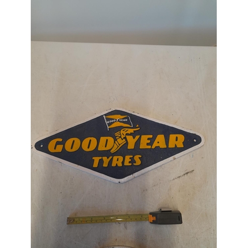 231 - Cast iron advertising sign : Goodyear tyres