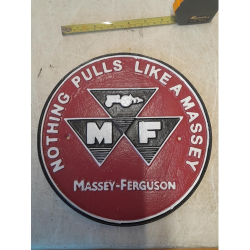 233 - Cast iron advertising sign : Massey Ferguson Tractors