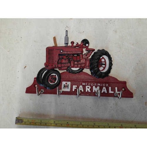 255 - Cast iron Farmall tractor coat hook