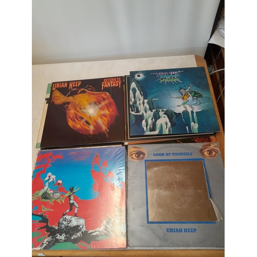 275 - 12 x vinyl record albums :  Taggett self titled, Supertramp, Sweet  : Fanny Adams, Uriah Heep Look a... 