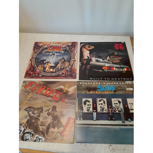 281 - 10 x vinyl record albums : Slade , Seducer Caught in the Act record VGC, Michael Schenker Group , Sa... 