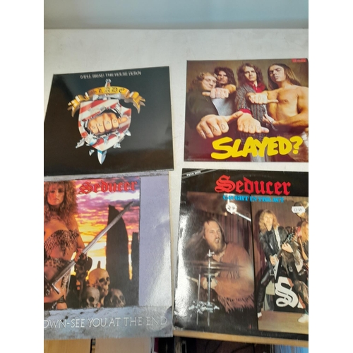 281 - 10 x vinyl record albums : Slade , Seducer Caught in the Act record VGC, Michael Schenker Group , Sa... 