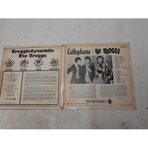 286 - 2 x vinyl record albums : The Troggs : Trogglodynamite Page One POL 001 needs a very good clean, lig... 