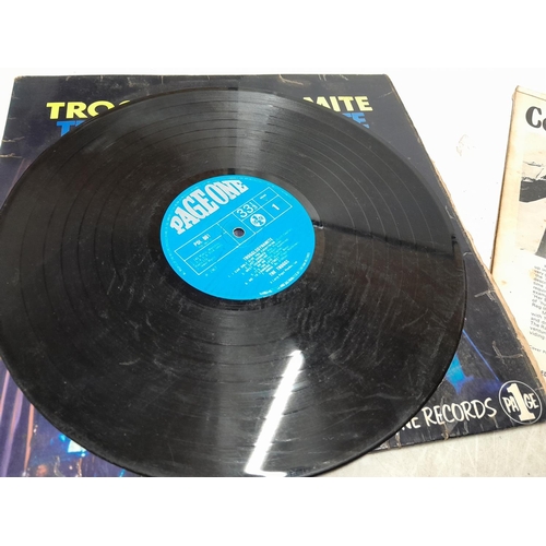 286 - 2 x vinyl record albums : The Troggs : Trogglodynamite Page One POL 001 needs a very good clean, lig... 