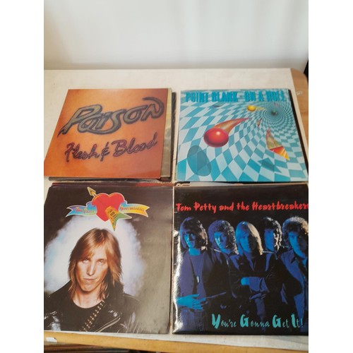 289 - 12 x vinyl record albums : Poison, Mike Oldfield, Ozzy Osbourne, Point Blank, Pez Band, Strawbs, Tom... 