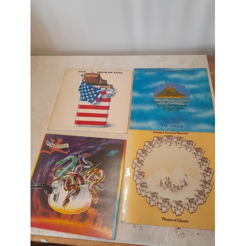 290 - 4 x vinyl record albums by PFM : Chocolate Kings GF with lyric sheet, The World Became, Cook & Photo... 