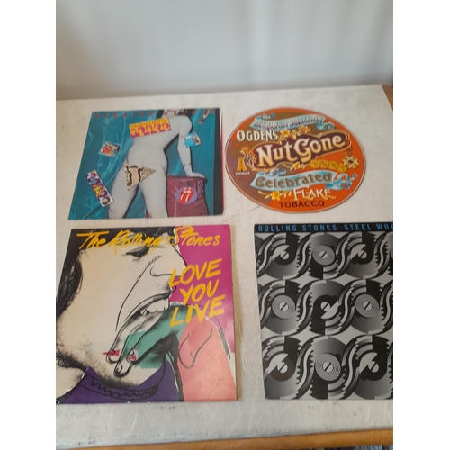 295 - 4 x vinyl record albums Small Faces Ogdens' NEMS circular sleeve re issue record VGC, Rolling Stone ... 