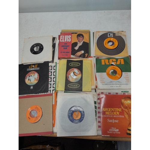 302 - 45 x vinyl single records, many interesting titles, rock and pop from the 1960s - late 1980s, from a... 