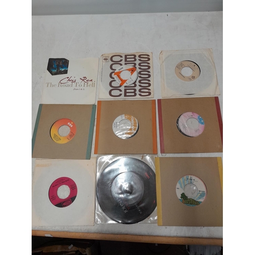 303 - 45 x vinyl single records, many interesting titles, rock and pop from the 1960s - late 1980s, from a... 