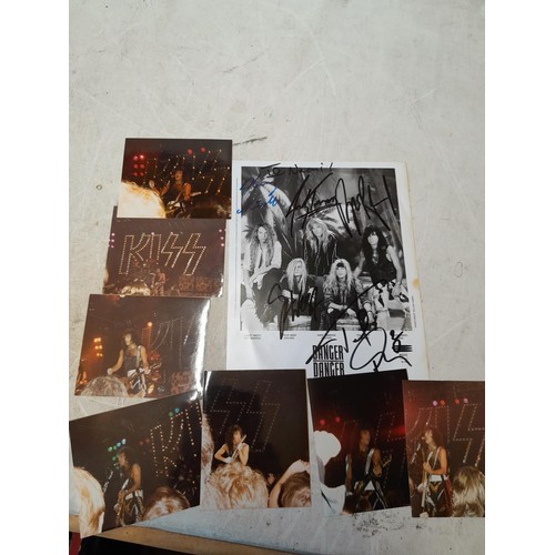 319 - Signed Rock Band Danger Danger promo photograph dedicated to Naomi & Kodak photographs from KISS con... 