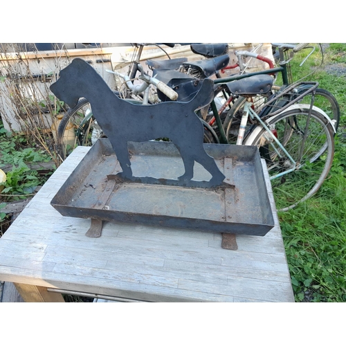 327 - Blacksmith made metal terrier garden ornament