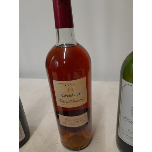 336 - 4 x bottles of wine : 1995 Edmond Bernard Cinsault rose, 1986 Chateau La Haille white Bordeaux, 1988... 