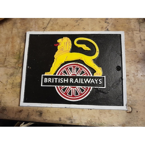 338 - Cast iron advertising sign : British Railways