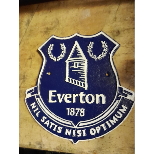 340 - Cast iron advertising sign : Everton FC