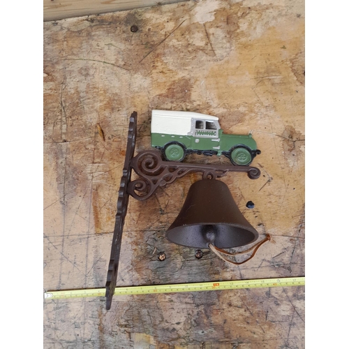 376 - Cast iron Land Rover bell