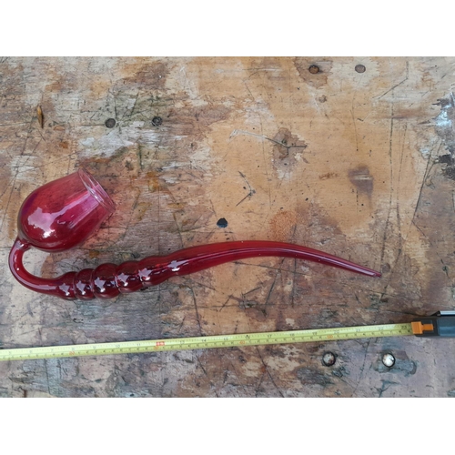 383 - Nailsea style glass pipe, note fritting