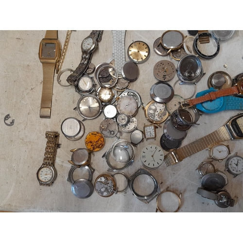 391 - Assorted vintage and modern wristwatches some spares and repairs